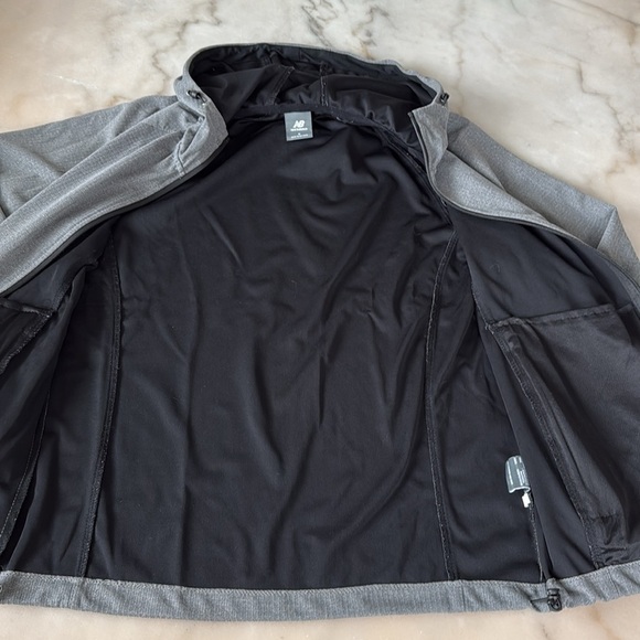 New Balance Heather Gray Hooded Jacket Sz S/M Loose Fit - Picture 8 of 10